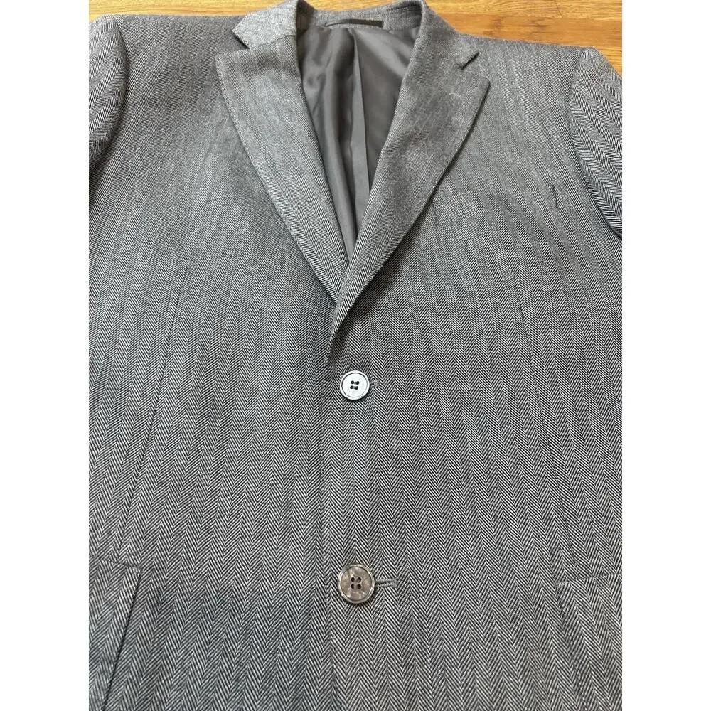 Spada Roma Blazer Sport Coat Mens 56 (US‎ 46) Gray Wool Two Button